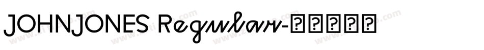 JOHNJONES Regular字体转换